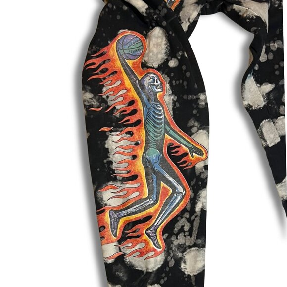 Market Skelly Digital Dunk Sweat Pants Black & White Graphic Design Size S - Picture 6 of 8